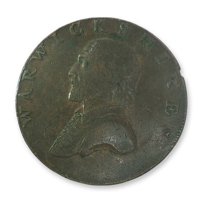 1791 UK Warwickshire Copper Halfpenny Token