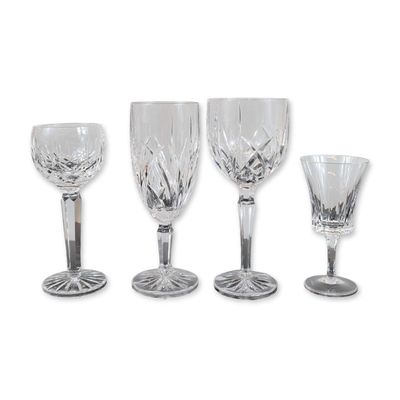 Group of Four Marquis by Waterford and Gorham Crystal Stemware