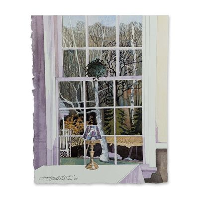 Jacquelyne A. Lotz (American, b. 1935) Original Watercolor on Paper, Notchland Inn NH, Signed