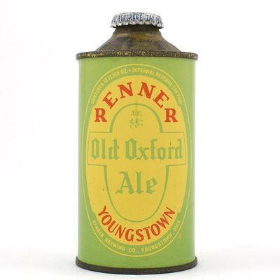 Sale Photo Thumbnail #401: Renner Old Oxford Ale Cone Top 181-20 OUTSTANDING