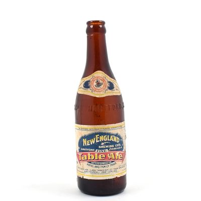 Sale Photo Thumbnail #507: New England Table Ale Pre-Prohibition Embossed Paper Label Bottle HARTFORD CT RARE