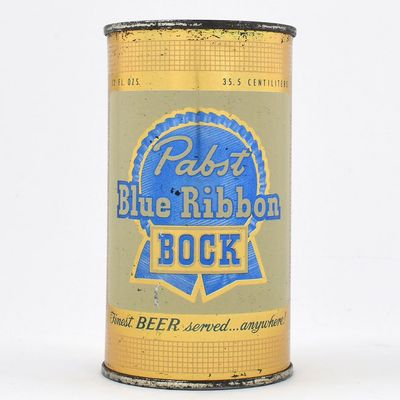 Sale Photo Thumbnail #341: Pabst Blue Ribbon Bock Beer Flat Top MILWAUKEE PABST BOCK LID 110-7