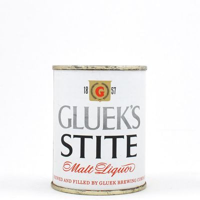 Sale Photo Thumbnail #196: Glueks Stite Malt Liquor 8 Ounce Flat Top 241-7 IOWA LID EXCEPTIONAL