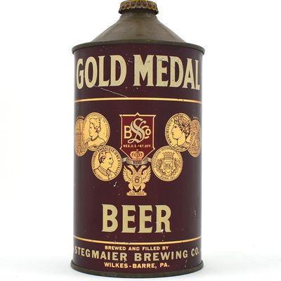 Sale Photo Thumbnail #204: Gold Medal Beer Quart Cone Top UNLISTED L210-6 EXCELLENT