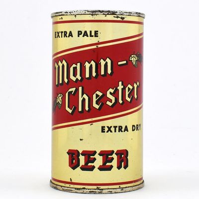 Sale Photo Thumbnail #286: Mann-Chester Extra Pale Extra Dry Beer Flat Top METALLIC NO CONTENTS 94-28 EXCELLENT