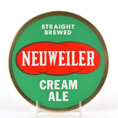 Sale Photo Thumbnail #562: Neuweiler Cream Ale 1950s Tin-Over-Cardboard Button Sign