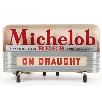 Sale Photo Thumbnail #522: Michelob Beer On Draught 1940s Price Bros Illuminated Sign EXCEPTIONAL
