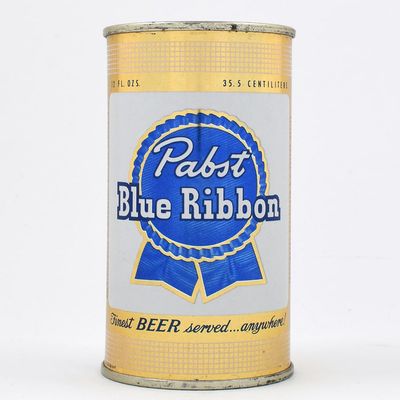 Sale Photo Thumbnail #338: Pabst Blue Ribbon Beer Flat Top PEORIA PABST LID 110-15 MINTY
