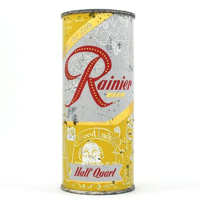 Sale Photo Thumbnail #385: Rainier Jubilee 16 Ounce Flat Top TOASTS Yellow UNLISTED