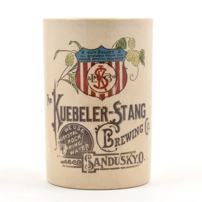 Sale Photo Thumbnail #515: Kuebeler-Stang Pre-Prohibition Glazed Stoneware Mug SANDUSKY OH