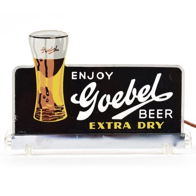Sale Photo Thumbnail #519: Goebel Illuminated Sign CURV-LITE ORIGINAL BOX/LITERATURE NOS!