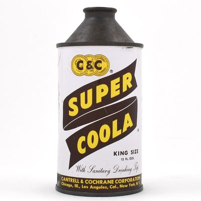Sale Photo Thumbnail #82: C and C Super Coola Cola Soda Cone Top SANITARY MULTIPLE CITIES