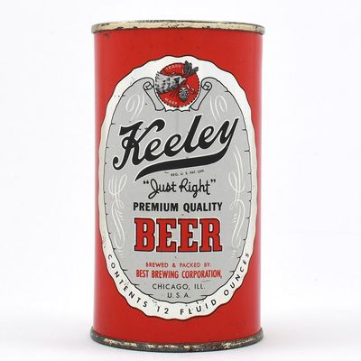 Sale Photo Thumbnail #263: Keeley Just Right Premium Quality Beer Flat Top BEST 87-20 OUTSTANDING