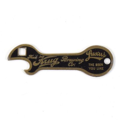 Sale Photo Thumbnail #533: Fred Krug Brewing Pre-Prohibition Brass Opener LUXUS BEER