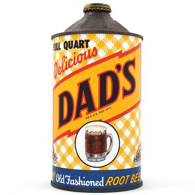 Sale Photo Thumbnail #116: Dads Root Beer Quart Soda Cone Top EXCELLENT