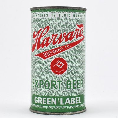 Sale Photo Thumbnail #224: Harvard Green Label Export Beer Bank Lid Flat Top KEGLINED BACK 80-37