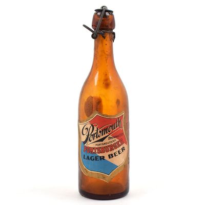 Sale Photo Thumbnail #508: Portsmouth Portsburger Beer Pre-Prohibition BLOB Top Bottle OUTSTANDING RARE
