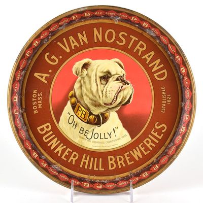 Sale Photo Thumbnail #615: Van Nostrand Bunker Hill Breweries Pre-Prohibition Serving ray BULLDOG SCARCE