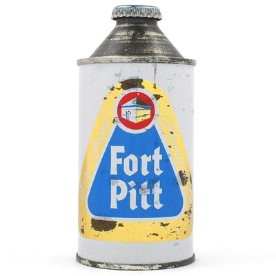 Sale Photo Thumbnail #173: Fort Pitt Beer Cone Top 163-15 3 LINE MANDATORY