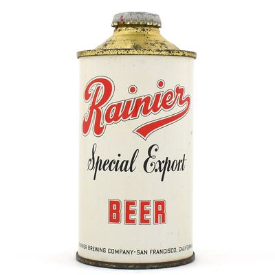 Sale Photo Thumbnail #390: Rainier Special Export Beer Cone Top NO ALC STATEMENT 180-12 EXCELLENT