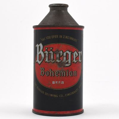 Sale Photo Thumbnail #69: Burger Bohemian Beer Cone Top NO BREWED AND PACKED BY 155-26