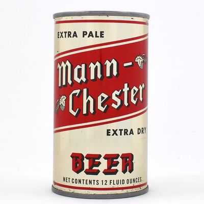 Sale Photo Thumbnail #285: Mann-Chester Extra Pale Extra Dry Beer Flat Top METALLIC CONTENTS FRONT 94-28 OUTSTANDING