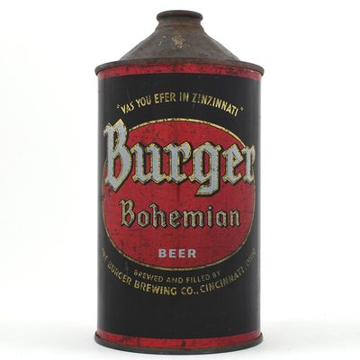 Sale Photo Thumbnail #70: Burger Bohemian Beer Quart Cone Top  204-13