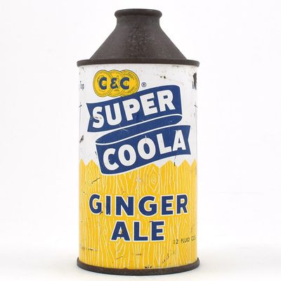 Sale Photo Thumbnail #83: C and C Super Coola Ginger Ale Soda Cone Top MULTIPLE CITIES