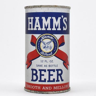 Sale Photo Thumbnail #221: Hamms Beer Instructional Flat Top STARS STRIPES LID 79-13 OI 375 EXCELLENT