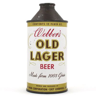 Sale Photo Thumbnail #472: Webbers Old Lager Beer Cone Top IRTP 188-26