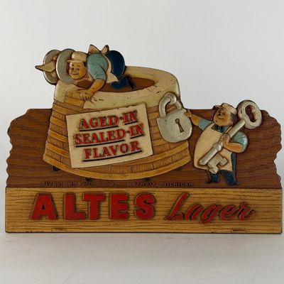 Sale Photo Thumbnail #535: Altes Lager Beer Advertising Sign