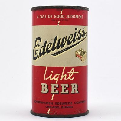 Sale Photo Thumbnail #155: Edeweiss Light Beer Flat Top IRTP DNCMT 4 PERCENT LID 58-39