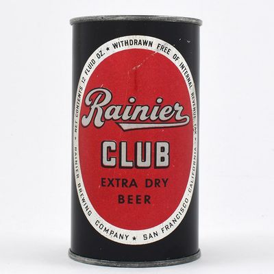 Sale Photo Thumbnail #372: Rainier Club Extra Dry Beer Flat Top WITHDRAWN FREE 117-33