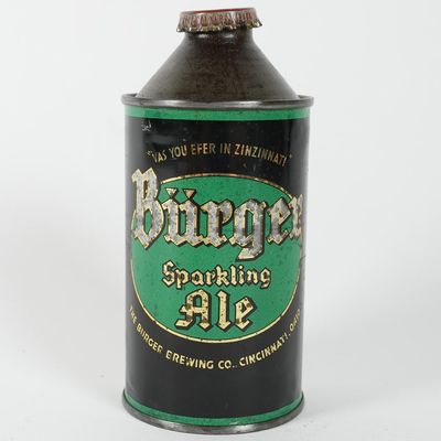 Sale Photo Thumbnail #65: Burger Sparkling Ale Cone Top 155-20 SCARCE