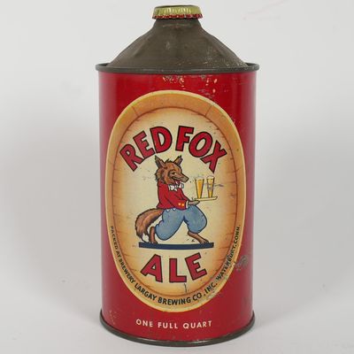 Sale Photo Thumbnail #391: Red Fox Ale One Full Quart Cone Top 217-18 RARE