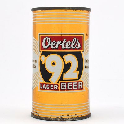 Sale Photo Thumbnail #316: Oertels 92 Lager Beer Flat Top KY TAX LID 104-2