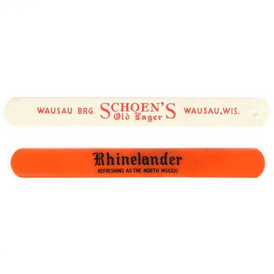 Sale Photo Thumbnail #514: Wisconsin Foam Scrapers SCHOENS RHINELANDER ADEL BRAU Lot of 2