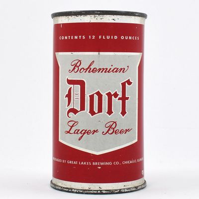 Sale Photo Thumbnail #138: Dorf Bohemian Lager Beer Flat Top GREAT LAKES 54-21 EXCELLENT