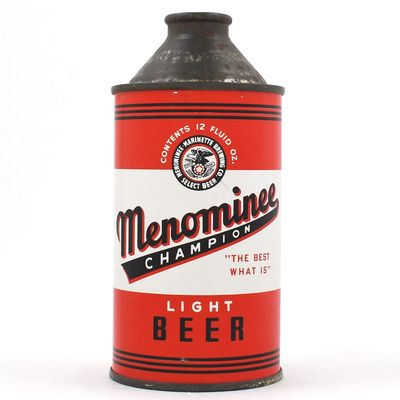 Sale Photo Thumbnail #291: Menominee Champion Light Beer Cone Top IRTP 173-18 OUTSTANDING