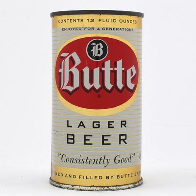 Sale Photo Thumbnail #79: Butte Lager Beer Flat Top DULL GOLD 47-32 EXCELLENT
