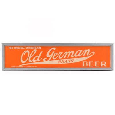 Sale Photo Thumbnail #523: Old German Beer 1950s Reverse Painted Glass Illuminated Sign