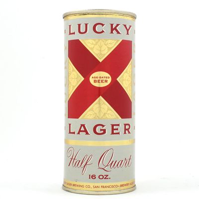 Sale Photo Thumbnail #282: Lucky Lager 16 Ounce Flat Top SAN FRANCISCO 232-12 OUTSTANDING