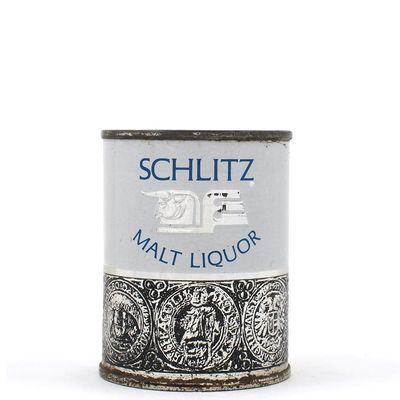 Sale Photo Thumbnail #426: Schlitz Malt Liquor 8 Ounce SUPER SOFTOP Flat Top 1963 EMBOSSED 242-13