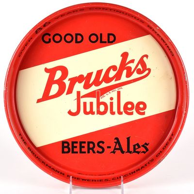 Sale Photo Thumbnail #590: Brucks Jubilee Beers-Ales 1940s Serving Tray 86 YEARS
