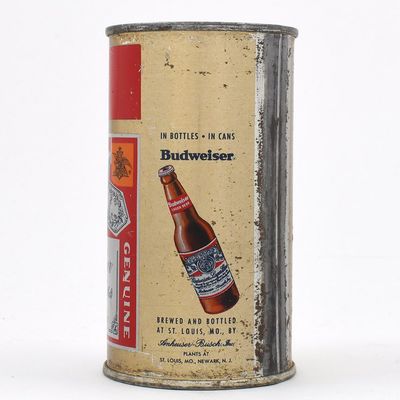 Sale Photo Thumbnail #59: Budweiser Lager Beer Flat Top BOTTLE ON SIDE 2 CITY 44-6