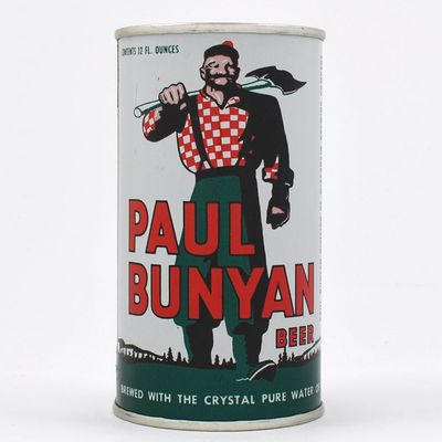 Sale Photo Thumbnail #347: Paul Bunyan Beer Flat Top BLACK BUNYAN DIV STATE 112-25 MINTY