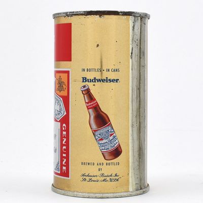 Sale Photo Thumbnail #58: Budweiser Lager Beer Flat Top BOTTLE ON SIDE 1 CITY 44-5 OUTSTANDING