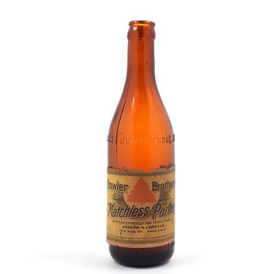 Sale Photo Thumbnail #496: Bowler Brothers Matchless Porter Pre-Prohibition Bottle