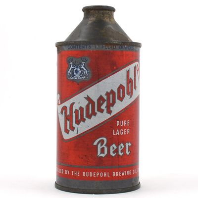 Sale Photo Thumbnail #245: Hudepohl Beer Cone Top NON-IRTP 169-28