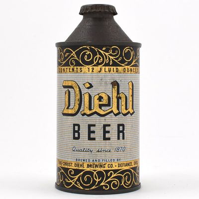 Sale Photo Thumbnail #134: Diehl Beer Cone Top NON-IRTP NO ALC STATEMENT 159-16